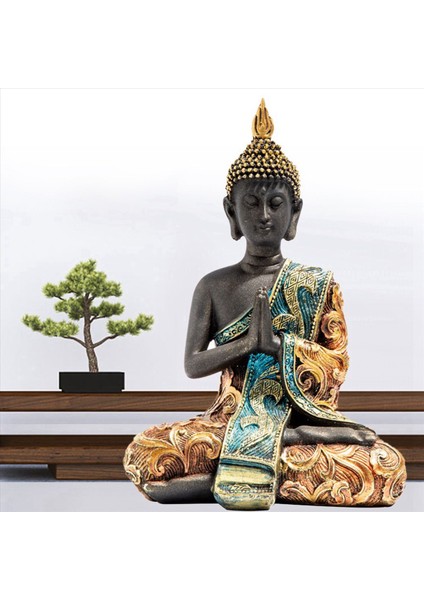 5x Buddha Heykeli Tayland Heykel Reçine El Yapımı Budizm Hindu Feng Shui Heykelcik Meditasyon Ev Dekoru Süsleme (Yurt Dışından) fiyatları