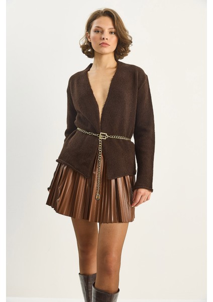 Kadın Deri Pileli Mini Etek fırsatları