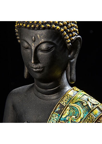 5x Buddha Heykeli Tayland Heykel Reçine El Yapımı Budizm Hindu Feng Shui Heykelcik Meditasyon Ev Dekoru Süsleme (Yurt Dışından) indirimleri