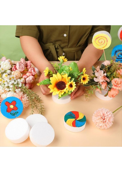 El Sanatları Için 3 Inç Köpük Daireler 30 Adet Beyaz Straforlu Harf Çıkartmaları ve Bilezik Yapımı Için Asılı Telli (Yurt Dışından) modelleri