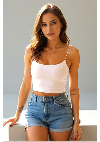 Ip Askılı Büstiyer Crop