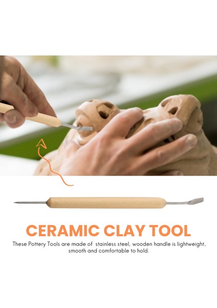 61PCS Seramik Kil Araçları Set Polimer Kil Araçları Çömlek Aletleri Seti Ahşap Çömlek Salpma Kil Temizleme Aracı Seti (Yurt Dışından) fırsatları