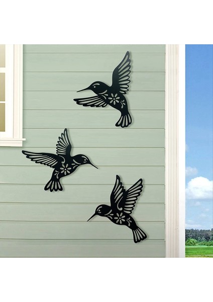 Metal Sinek Kuşu Açık Duvar Dekorasyonu Altı Sinek Kuşu Siluetleri Demir Zanaat Dekorasyonu Duvar Asma (Yurt Dışından) indirimleri
