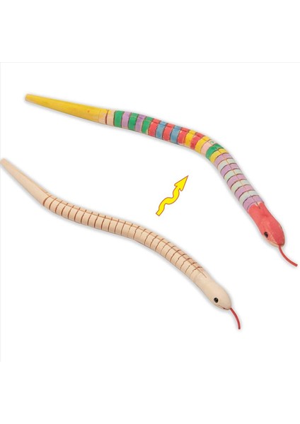 60PCS 12 Inç Bitmemiş Ahşap Kıpır Kıpır Yılanlar Eklemli Esnek Ahşap Yılan Boş Hayvan Modeli El Sanatları Oyuncakları Sanat Için (Yurt Dışından) indirimleri