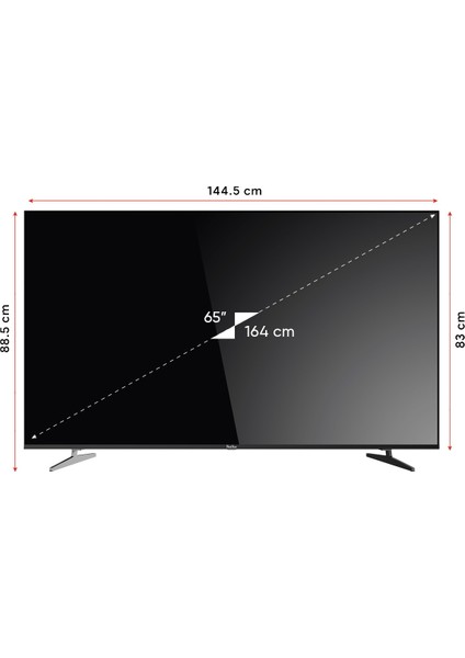 YE-65IDWG11 65'' 165 Ekran Uydu Alıcılı 4K Ultra HD Google MiniLED TV fırsatları