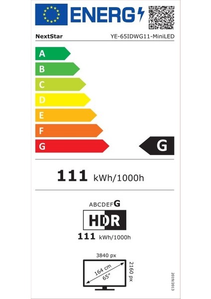 YE-65IDWG11 65'' 165 Ekran Uydu Alıcılı 4K Ultra HD Google MiniLED TV