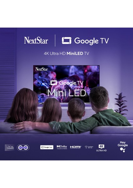 YE-65IDWG11 65'' 165 Ekran Uydu Alıcılı 4K Ultra HD Google MiniLED TV