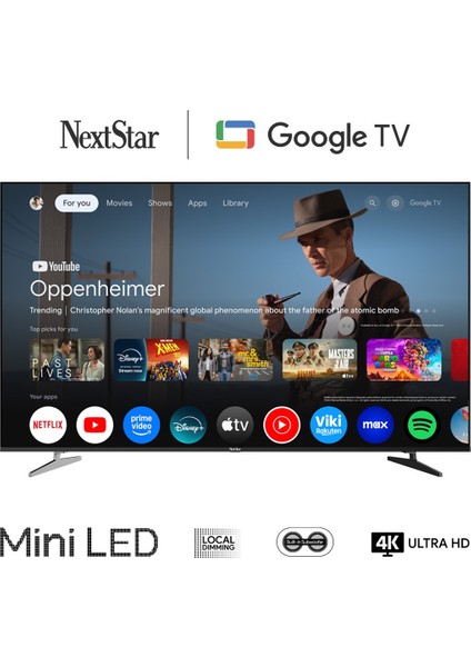 YE-65IDWG11 65'' 165 Ekran Uydu Alıcılı 4K Ultra HD Google MiniLED TV modelleri