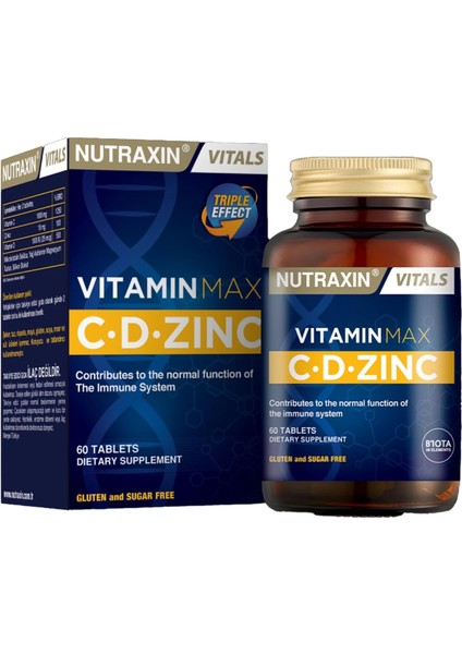 Vitamin Max C D Çinko 60 Tablet