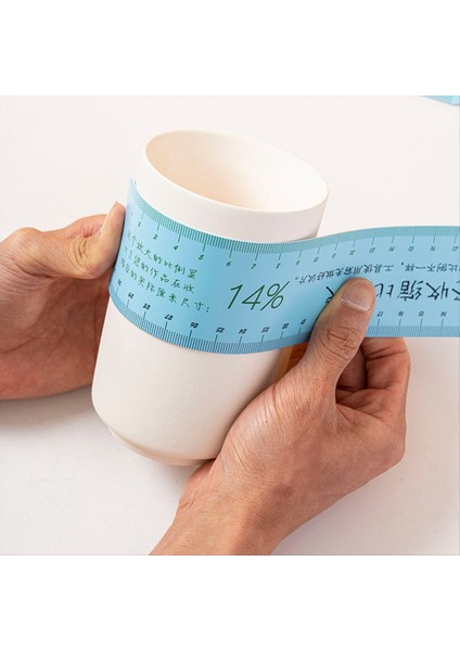 2pcs Seramik Büzülme Ölçeği Seti Plastik Yumuşak Cetvel Dıy Seramik Şekillendirme Çok Fonksiyonlu Çizim Ölçücü Çömlek Araçları A (Yurt Dışından)