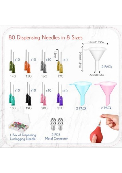 Çanak Çömlek Alet Malzemeleri Dolgu Hunisi ile Iğne Için Hassas Uç Aplikatörü 3 Oz Kil Sır Sıkma Şişesi Alet Seti (Yurt Dışından) modelleri