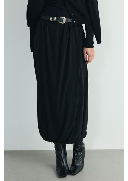 Siyah Emma Balon Midi Etek fiyatları