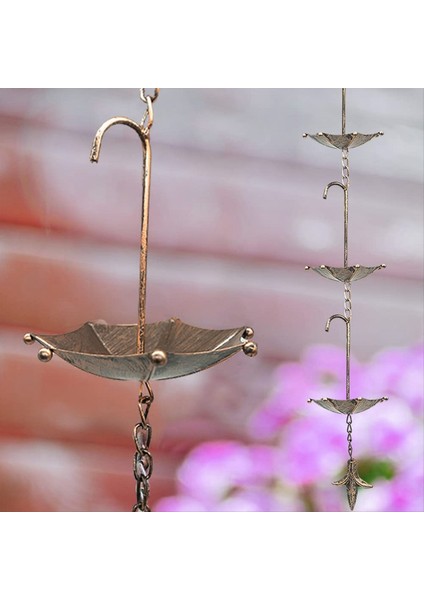 Yağmur Zincirleri Metal Yağmur Zinciri Dekoratif Şemsiye Yağmur Zinciri Çan Dekoru Ev Için Oluk Düşüşlerinin Yerini Alıyor (Yurt Dışından) fırsatları