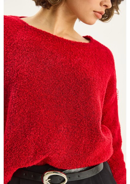 Kadın Kare Yaka Yumuşak Doku Triko Kazak indirimleri