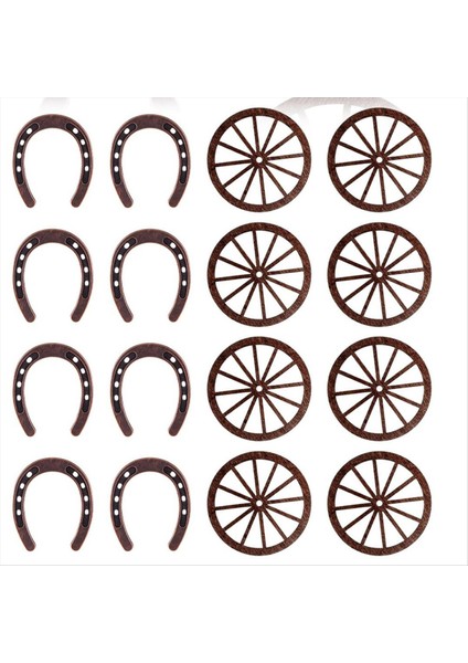 Western Party Salons Nalı Dekorasyonları Dört Tekerlek El Sanatları At Nalı Partisi Kovboy Doğum Günü Dekorasyonları (Yurt Dışından) indirimleri