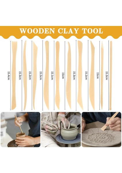 44 Kil Çömlek Aleti Kiti - Dıy Sanatçısı Için Modelleme Tam Set Seramik El Sanatları Kabartma Sanat ve Modelleme (Yurt Dışından) modelleri