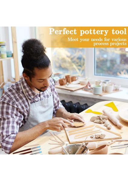 44 Kil Çömlek Aleti Kiti - Dıy Sanatçısı Için Modelleme Tam Set Seramik El Sanatları Kabartma Sanat ve Modelleme (Yurt Dışından) indirimleri