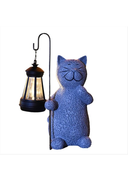 Sıcak Açık Güneş Işıkları Kedi Dekorasyon Taklit Hayvan Reçine El Sanatları Bahçe Dekoratif Bahçe Işıkları (Yurt Dışından)