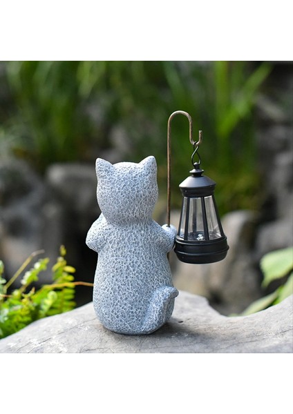 Sıcak Açık Güneş Işıkları Kedi Dekorasyon Taklit Hayvan Reçine El Sanatları Bahçe Dekoratif Bahçe Işıkları (Yurt Dışından) fırsatları