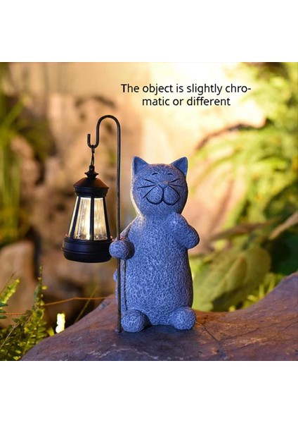 Sıcak Açık Güneş Işıkları Kedi Dekorasyon Taklit Hayvan Reçine El Sanatları Bahçe Dekoratif Bahçe Işıkları (Yurt Dışından) indirimleri