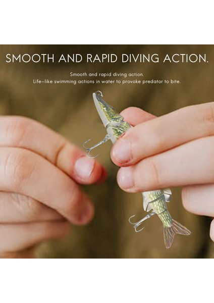 20CM 40G Hayata Benzeri Çok Eklemli 8 Sayılı Turta Muskie Balıkçılık Cazibesi Simbait Krankbait Sert Yem Balık Kancası Mücadelesi Ordu Green (Yurt Dışından) modelleri