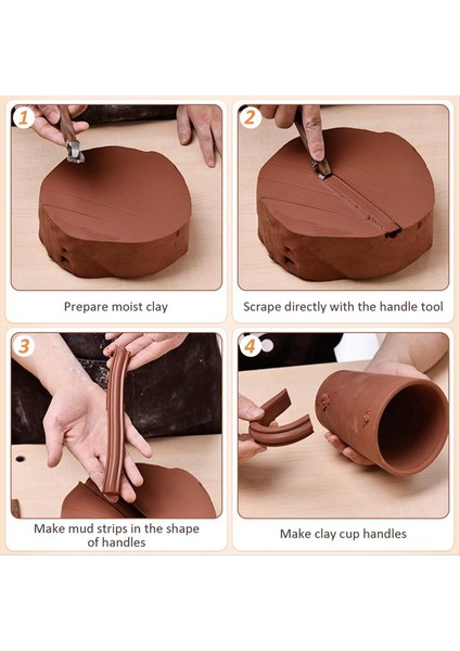 4pcs Pottery Sap Yapma Araçları Heykel Kazıyıcı Çömlek Oyma Aracı Seramik Kırpma Aletleri Kil Aletleri Heykel (Yurt Dışından) modelleri