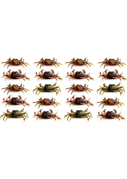 20 Adet Yengeç Yem 3D Simülasyon Sivri Kanca ile Yumuşak Yem Deniz Balığı Yem Tokası Deniz Balıkları Balıkçılık Mücadele Aletleri (Yurt Dışından)