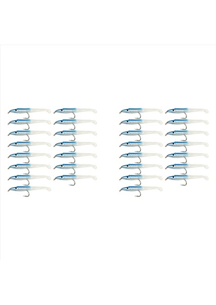 Sunmile Balık Tutma Cazibesi Deniz Balıkçılığı Kanallı Yılotu ile Yem Yem 5cm/0 6g T Kuyruk Yumuşak Böcek Simülasyon Yemi 30PCS (Yurt Dışından)