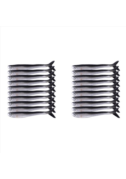 2x Siyah Beyaz Biyonik Küçük Balık Silikon Yumuşak Balıkçılık Yumuşak Yem Yapay Yem Loach Yem 8cm 2g Balık Yemleri (Yurt Dışından)