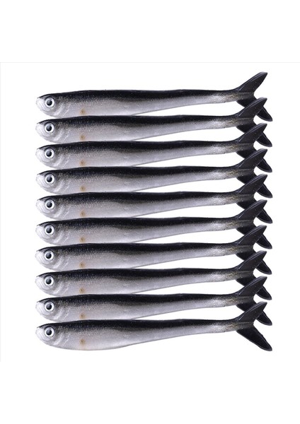 2x Siyah Beyaz Biyonik Küçük Balık Silikon Yumuşak Balıkçılık Yumuşak Yem Yapay Yem Loach Yem 8cm 2g Balık Yemleri (Yurt Dışından) fiyatları