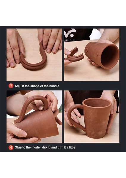 Çanak Çömlek Aletleri Dıy Kil Araçları Çömlekçilik Sapı Araçları Çay Fincanları Kupalar Ediniler Tap Sculpture Scraper C Türü (Yurt Dışından) modelleri