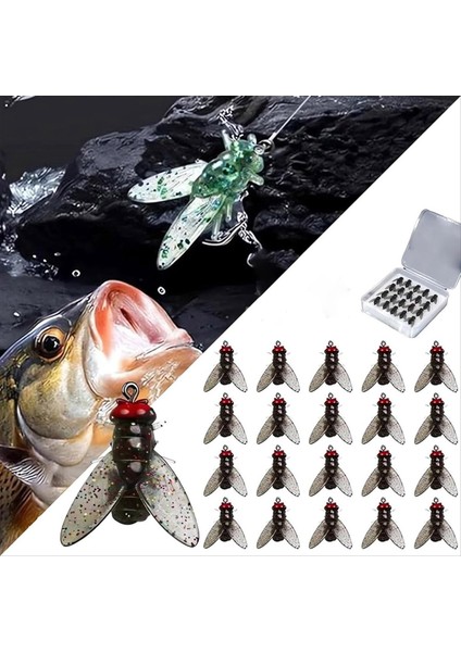 Biyonik Sinek Balıkçılık Yem (20PCS) - 2024 Yeni Alabalık Jigs Swimbaits Kuru Sinekler Bas Sinek Balıkçılık Cazibesi Kiti Tuzlu Su Büyük (Yurt Dışından) fiyatları