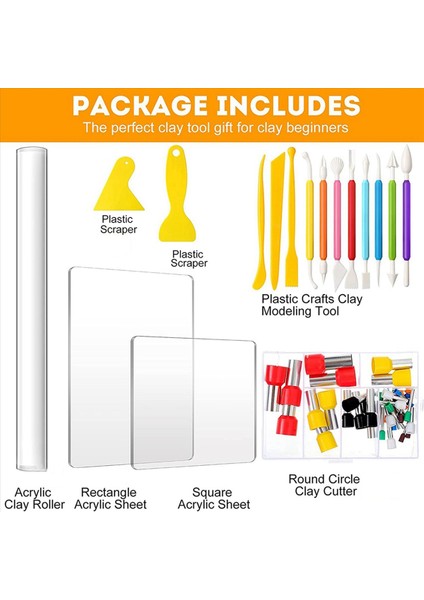 2x Kesici Seti Polimer Kil Silindiri Kil Diy Üretimi Için Kil Model Seti Evde Okulda Ofiste Vb (Yurt Dışından) indirimleri