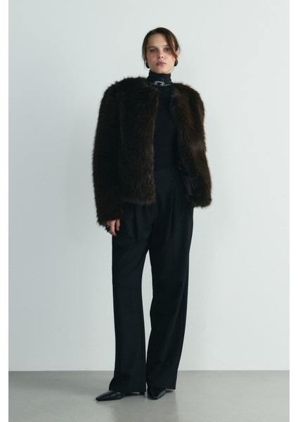 Acı Kahve Lexi Suni Kürk Ceket fiyatları