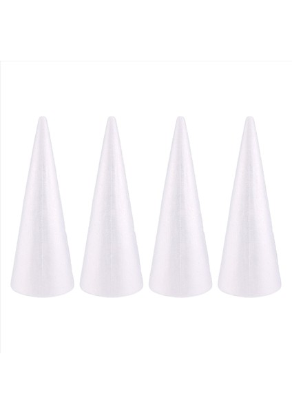 Dıy El Sanatları Için Köpük Ağacı Konileri Beyaz Polistiren Sanat Malzemeleri (4 5 x 13 5 Inç 4 Paket) (Yurt Dışından)