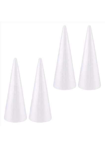 Dıy El Sanatları Için Köpük Ağacı Konileri Beyaz Polistiren Sanat Malzemeleri (4 5 x 13 5 Inç 4 Paket) (Yurt Dışından) modelleri