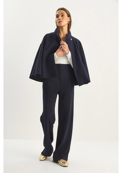 Kadın Yüksek Bel Fileto Detaylı Cepli Bol Paça Pantolon fiyatları