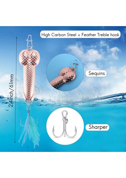 1pcs Balıkçılık Cazibesi Kancalı Dick Spinner Pike Pike Vib Wobble Tackle Hook (Gül Altın 21G) (Yurt Dışından) fiyatları