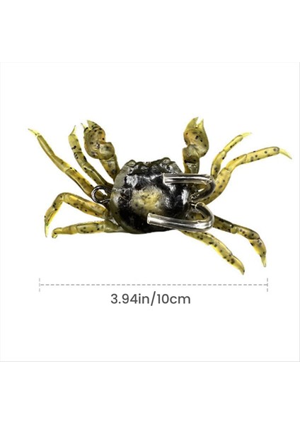 6pcs Cranka Yengeç Cazibesi Yengeç Yemi 3D Simüle Edilmiş Yengeç Yumuşak Cazibesi Balıkçılık Aksesuarları Için Keskin Çift Kancalar (Yurt Dışından) modelleri