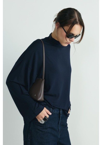 Lacivert Olivia Bluz