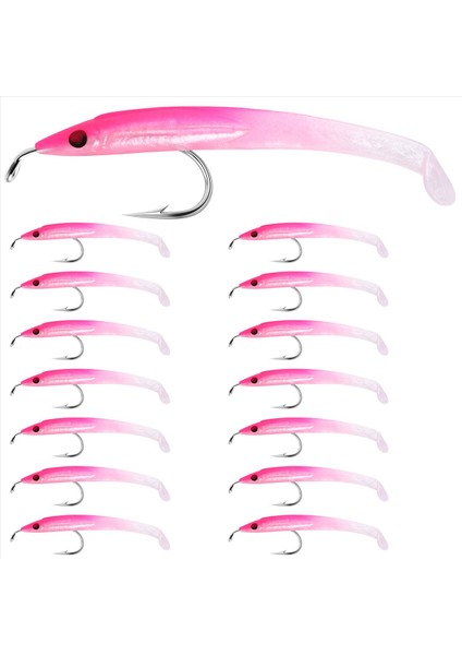 Sunmile Balık Tutma Cazibesi Deniz Balıkçılığı Kanallı Yılotu Biyonik Yem ile Yem Yem 5 Cm/0 6g T Kuyruk Yumuşak Böcek Simülasyon Yem 15PCS Pembe (Yurt Dışından) fiyatları
