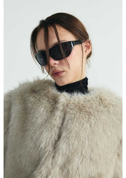 Gri Lexi Suni Kürk Ceket fiyatları