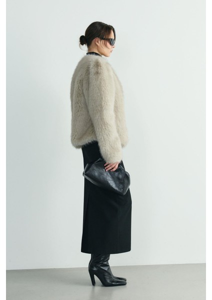 Gri Lexi Suni Kürk Ceket indirimleri