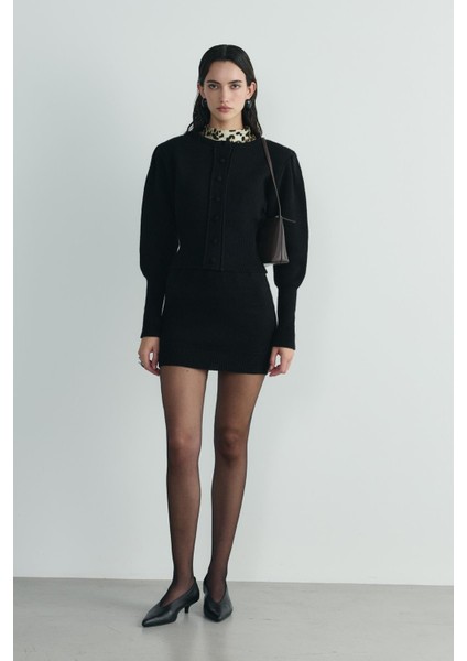 Siyah Lucy Triko Mini Etek fiyatları