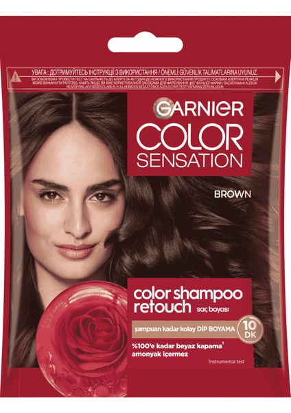 Color Shampoo Retouch Şampuan Kolaylığında Dip Boyası, Kahve 4.0