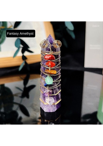 Doğal Kristal Renkli Çakıl Kristal Kolon Kristal El Sanatları Ev Dekorasyonu Gösterildiği Gibi G (Yurt Dışından)