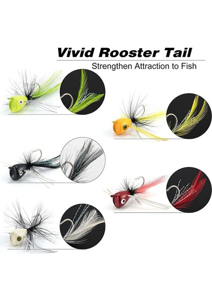 20PCS Sinek Balıkçılık Poppers Topsu Balıkçılık Yemleri Bas Crappie Bluegill Panfish Alabalık Somon Levrek Çelik Kafalı Sinekler (Yurt Dışından) fiyatları