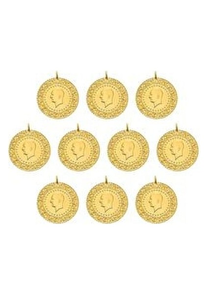 Sarrafiye 10 Adet 22 Ayar Yeni Tarihli Çeyrek Altın Özel Tasarım fiyatları