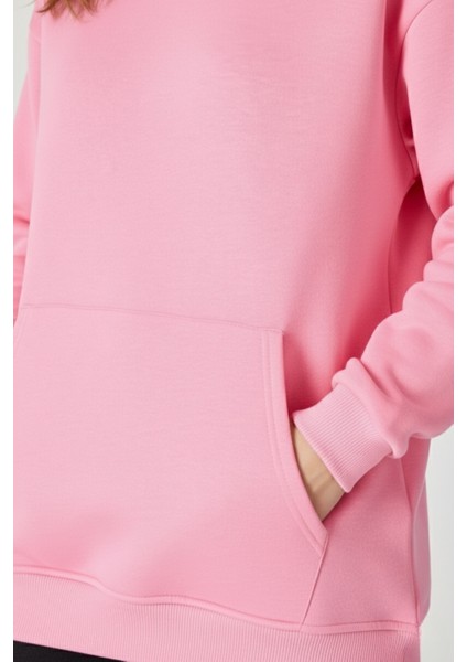Kadın Oversize % 100 Pamuk Içi Polarlı Yumuşak Dokulu Basic Kapüşonlu Sweatshirt fiyatları