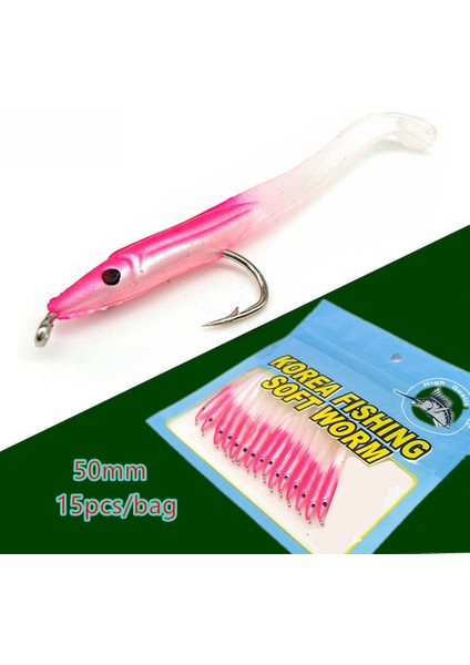 Sunmile Balık Tutma Cazibesi Deniz Balıkçılığı Kanallı Yılotu Biyonik Yem ile Yem Yem 5 Cm/0 6g T Kuyruk Yumuşak Böcek Simülasyon Yem 30PCS Pembe (Yurt Dışından) fırsatları